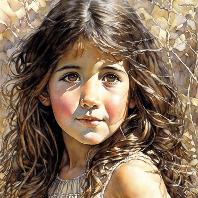 Peinture sur toile Waterhouse Girl 58x90 cm affiche aquarelle sans cadre pour decoration murale