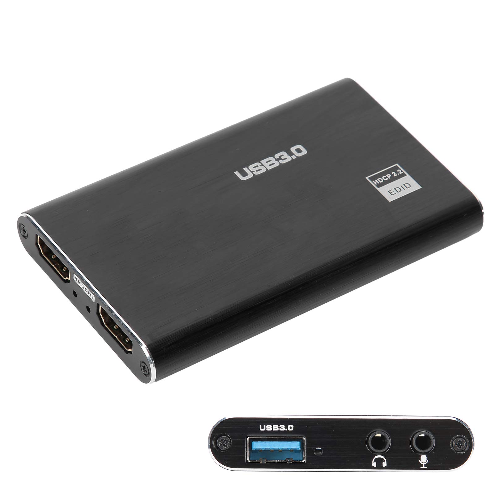 Boîtier d’enregistrement et de diffusion en direct, carte d’acquisition vidéo HDMI USB 3.0, entrée 4K, enregistrement 1080p60 pour PC, Mac et Linux, avec prise en charge UVC et UAC