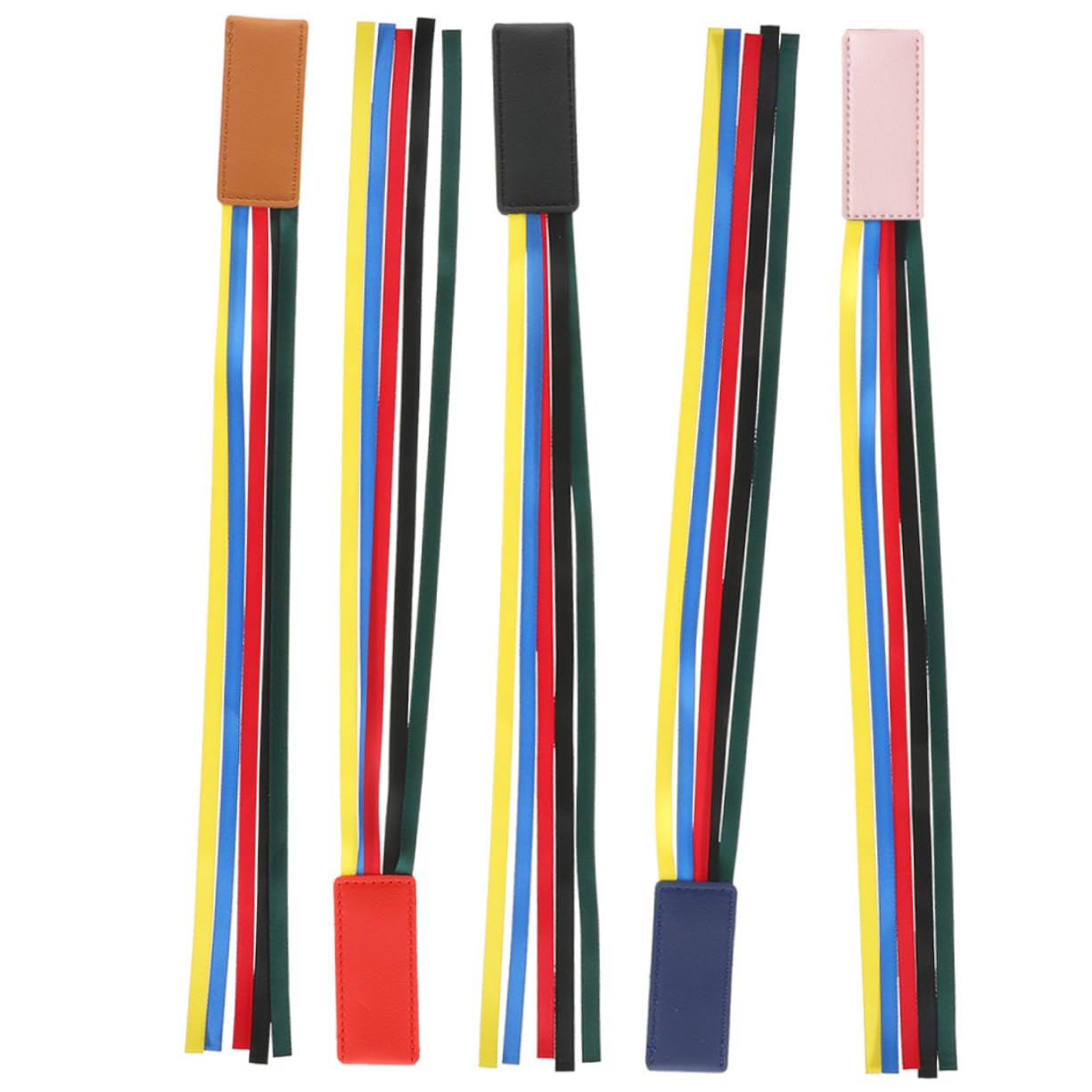 jojofuny 25stücke Teiliges Aus Leder Lesezeichen Mit Bunten Bändern Praktische Und Stilvolle Seitenmarker Für Bücher Schulbedarf Und Leseaccessoires Schwarz Rot Blau Und Braun
