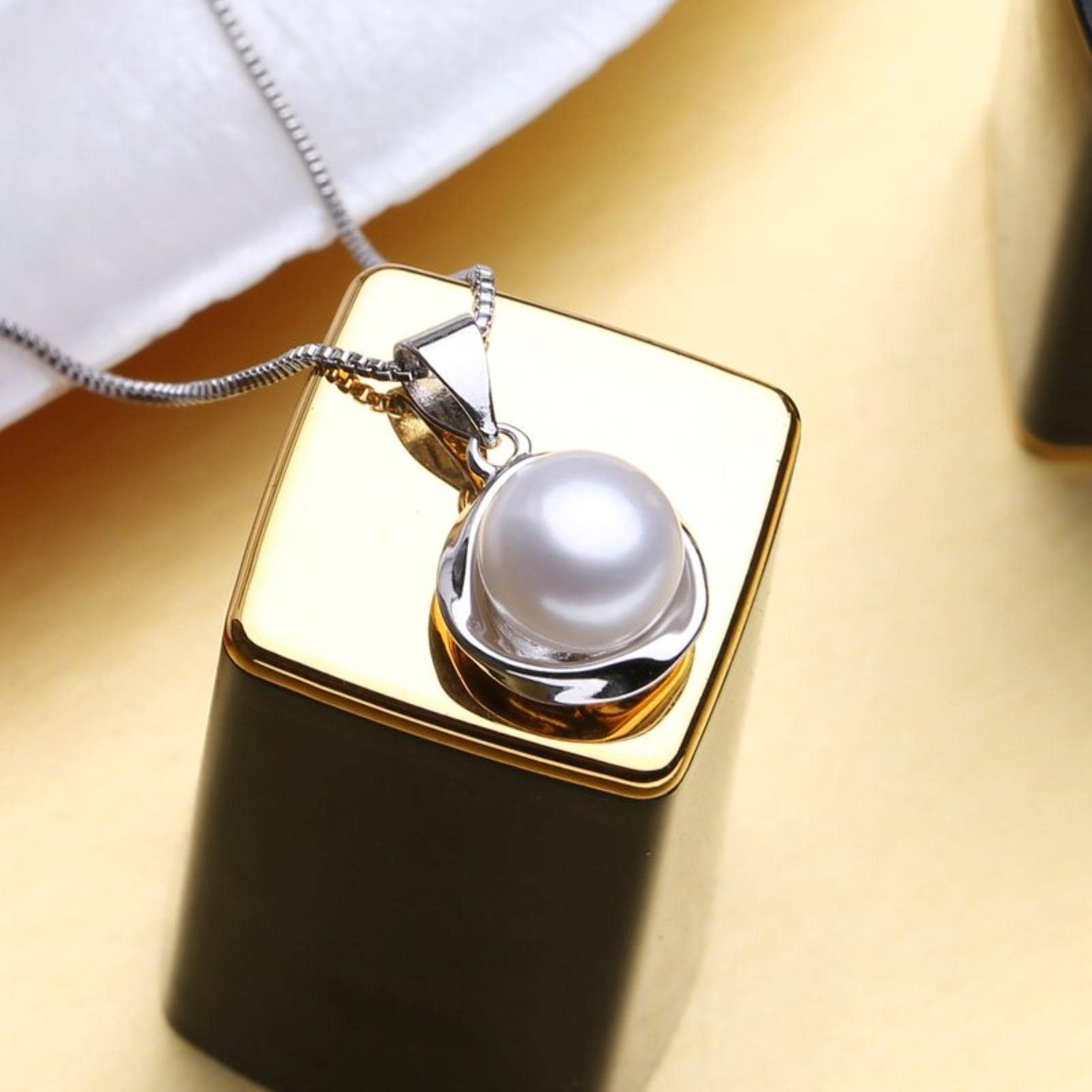 Conjuntos De Joyería De Plata De Ley 925, Pendientes Colgantes De Perlas Naturales, Collares Con Colgante Personalizado Para Mujer, Gargantilla, Collar