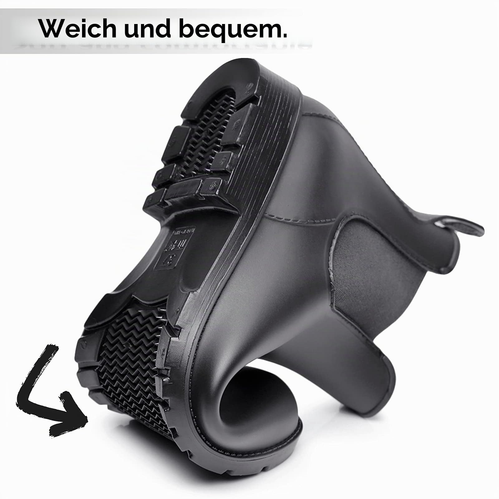 Geweo Gummistiefel Damen Chelsea Herren Wasserdicht Winddicht in Schwarz Braun Grau Rot Pink Weiß Gr. 35-43