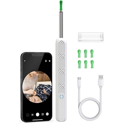 Memypers 耳かきカメラ WIFI接続＆スマホ連動 IP67防水 耳掃除ツール【2年保証/録画機能/子供対応】自宅で簡単耳ケア iOS Android対応 …