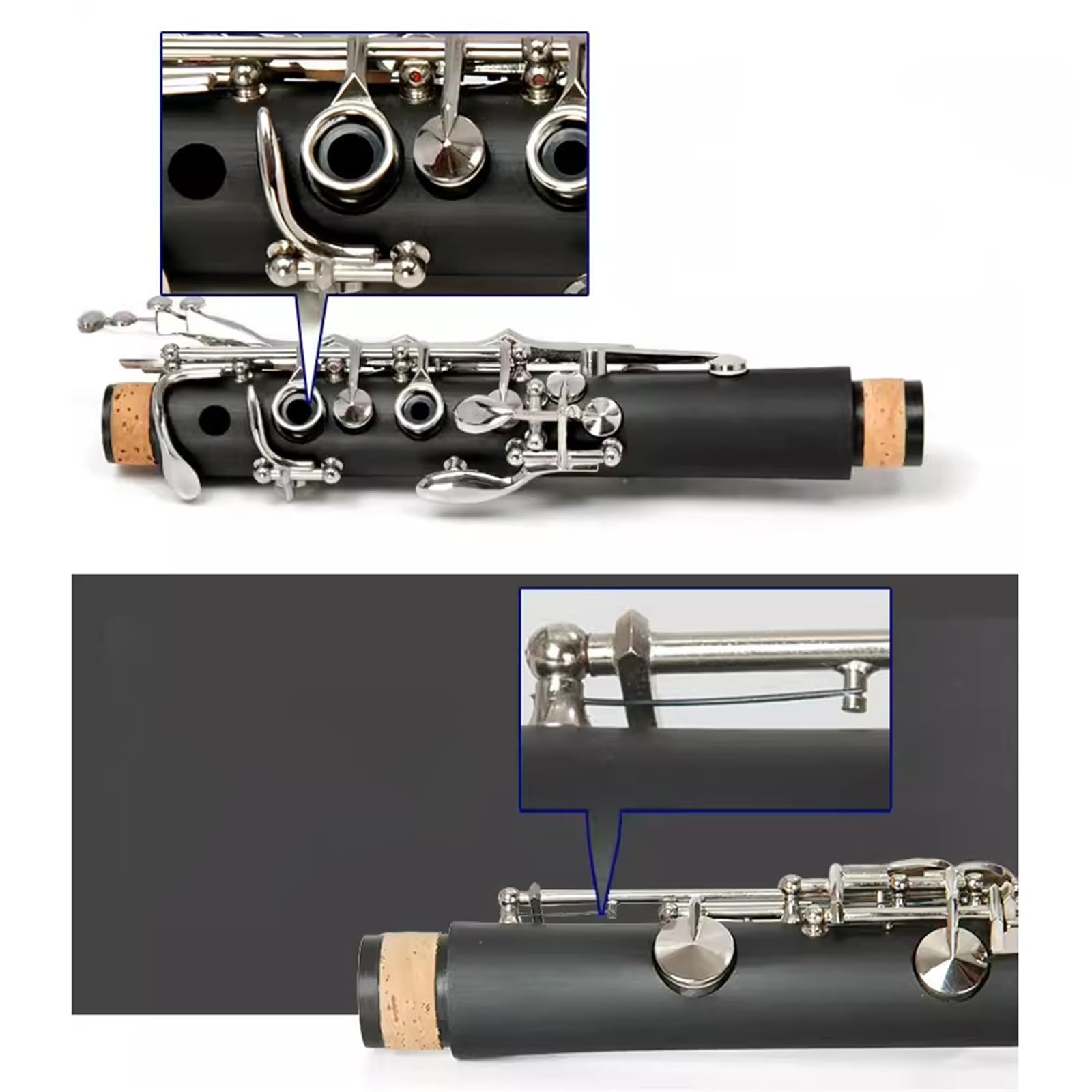Wysokie Nuty Bb Tone Klarnet 17 Klawiszy Profesjonalne Wykonanie Instrumenty Muzyczne(Type 1)