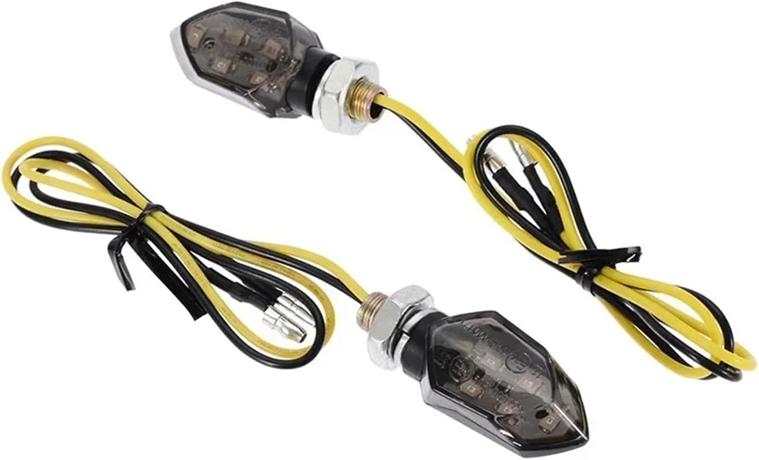 オートバイ用フロントターンシグナルライト ターンシグナル 超高輝度ランプ バイク用 アンバーウィンカーインジケーターライト バイク用