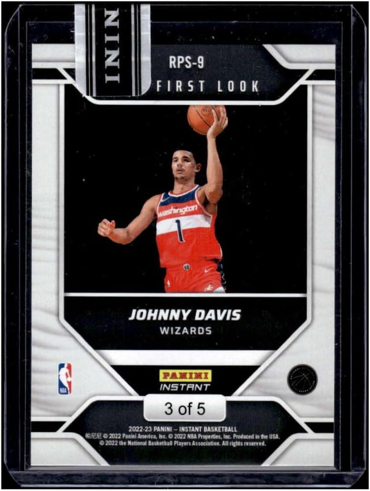 JOHNNY DAVIS RC SP 2022-23 Panini Instant RPS VersiColor 3/5 Wizards #9 Rookie Premiere Session MT-MT+ NBA Basketball