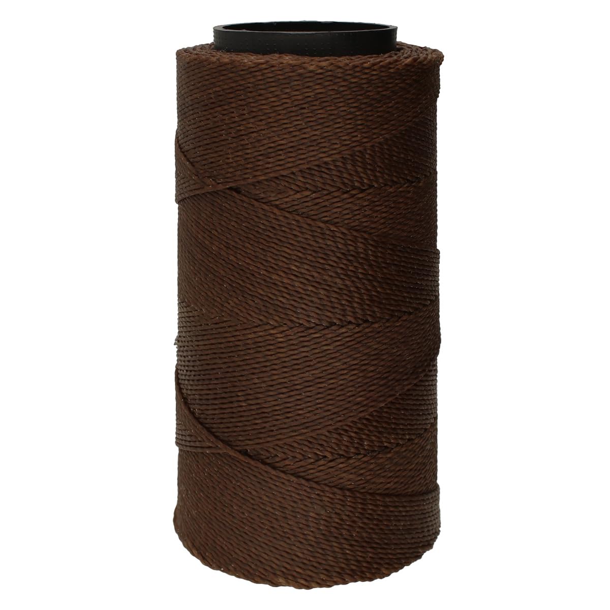 Cordón de poliéster Beadsmith Knot It encerado marrón de 144m que no se deshilacha