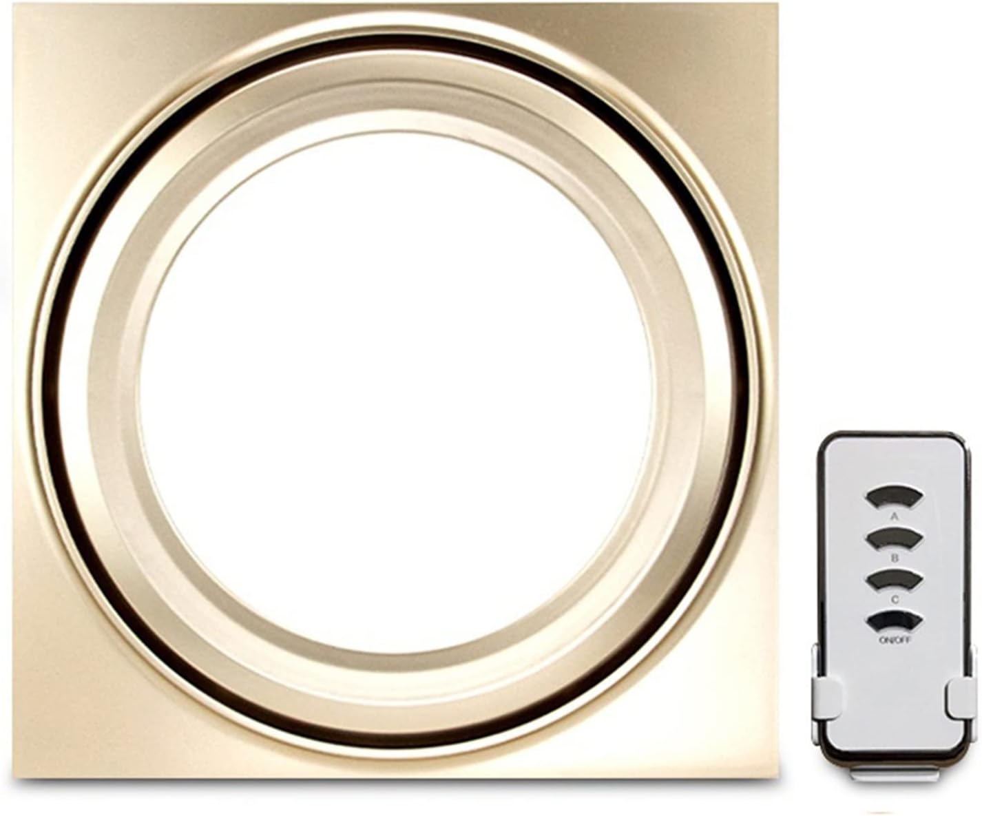 Extractor de aire Ventilador de ventilador de techo integrado con iluminación, ventilador de escape silencioso de baño con DIRIGIÓ Luces, ventilador de ventilador de volumen de aire de 30 × 30 cm y gr