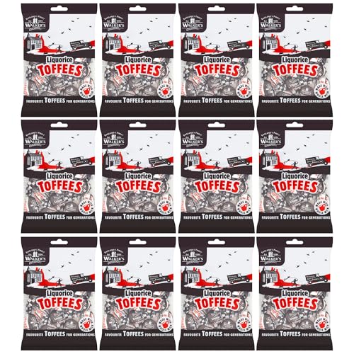 Walkers Nonsuch Liquorice Toffees Bag 5.29 Oz (Pack of 12) – Black Licorice Candy, British Chewy Toffee Candy, Old Fashioned Sweets, Traditional English Treats, Imported from UK - image 1