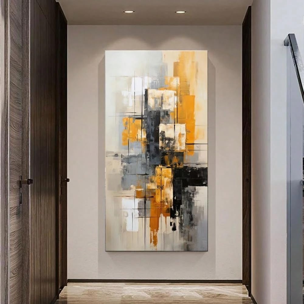 HQBDTAK Stampa artistica moderna con linee geometriche dinamiche per ufficio, soggiorno, sala da pranzo, camera da letto, decorazione murale per la casa (70x140 cm/senza cornice)