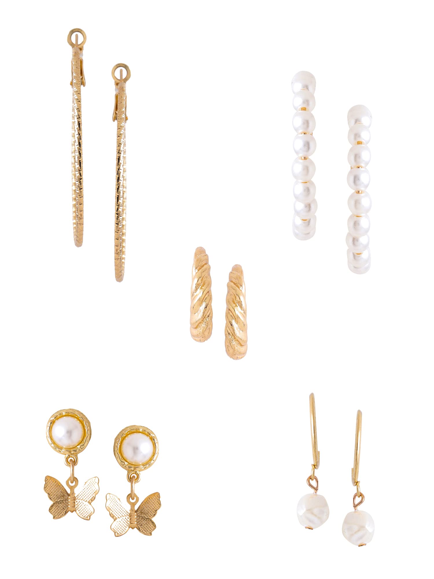 Yellow Chimes Earrings for Women and Girls Hoops for Girls | Gold Toned Combo of 5Pairs Drop & Hoop Earrings | Birthday Gift for girls and women Anniversary Gift for Wife (B0BPSCNLTT) Amazon Price History, Amazon Price Tracker