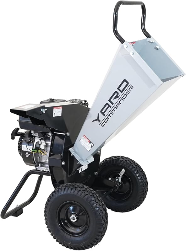 3-Inch Wood Chipper Shredder, 212cc 6.5 HP OHV Engine, 20:1 Reduction Ratio, 2-Year Limited Warranty, Heat-Treated Steel Blades, 13-Inch Pneumatic Tires