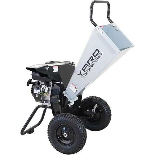 Yard Commander 3-Inch Wood Chipper Shredder, 212cc 6.5 HP OHV Engine, 20:1 Reduction Ratio, 2-Year Limited Warranty, Heat-Treated Steel Blades, 13-Inch Pneumatic Tires