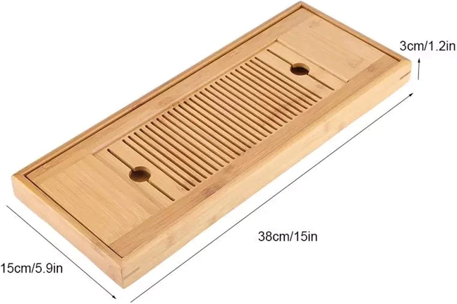Tea Trays Tea Tray Drainage Water Storage Kung Fu Tea Set Drawer Tea Room Board Table Chinese Tea Room Tea Sets(As Shown-38x15x3cm) (As Shown 38x15x3cm)