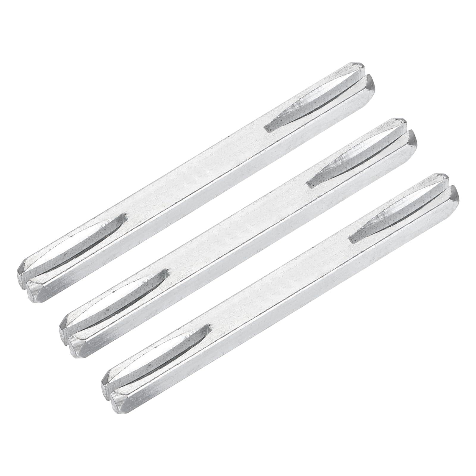 sourcing map 3 Pcs Door Knob Spindle, 90mm Long Spare Door Handle Spindle Bar, Square Doors Handle Parts Lock Replacement Part for Furniture Assembly, DIY Projects, Silver Tone
