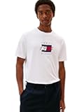 Men's Short Sleeve Cotton Graphic T-Shirts with Printed Linear Flag Logo Designs