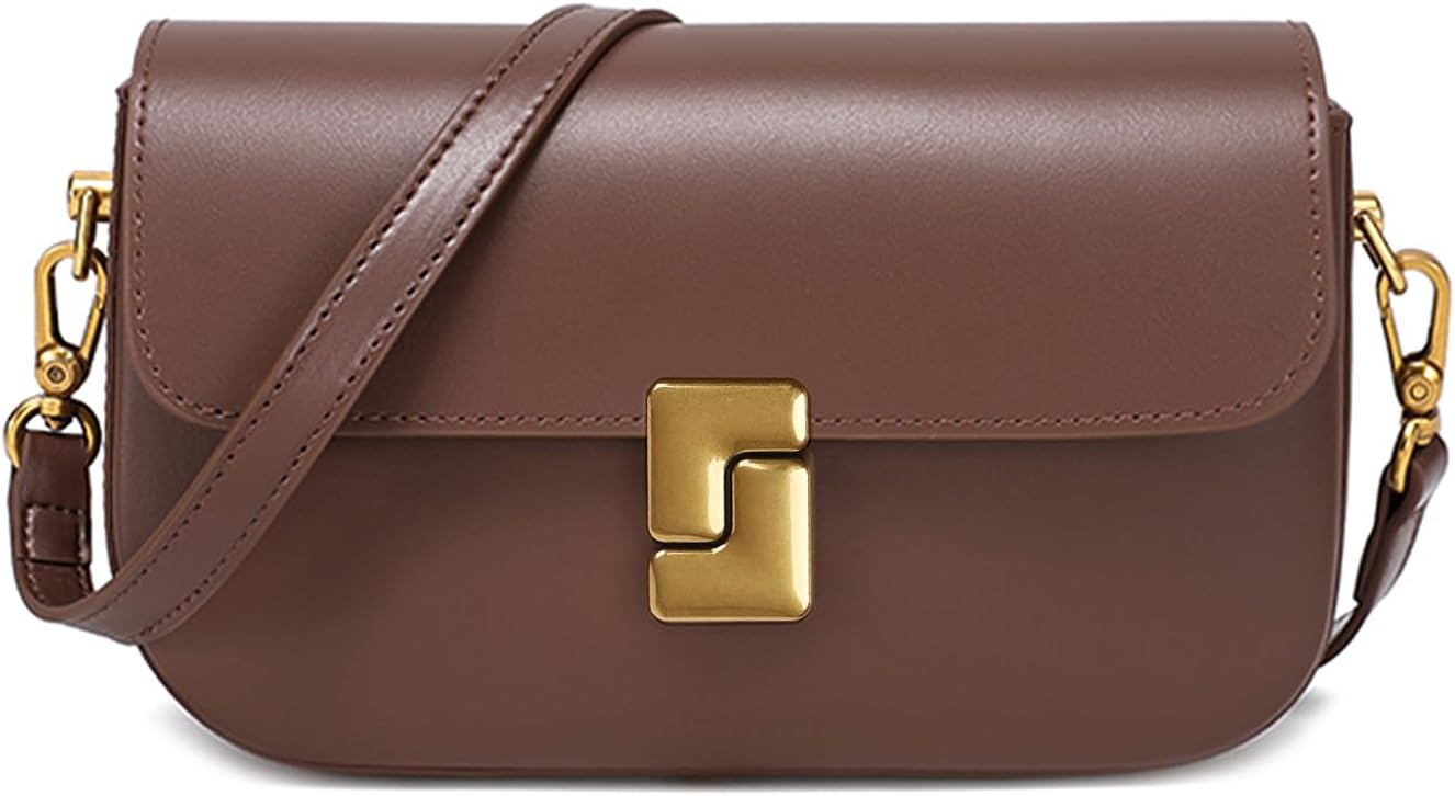 imeetu Soft Leather Crossbody Bag for Women, Top Handle Shoulder Bag Removable Shoulder Straps