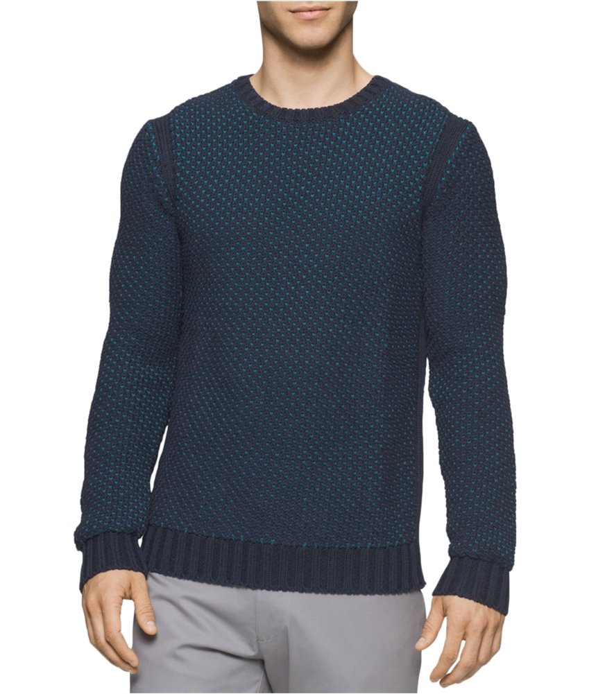 Men's Texture Rib Crew Neck Sweater, Multi