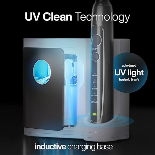 Miniatura 20 de Aquasonic Vibe Series PRO - Cepillo de dientes eléctrico ultrablanqueante - 5 modos y temporizadores inteligentes - Base desinfectante UV - Aceptado