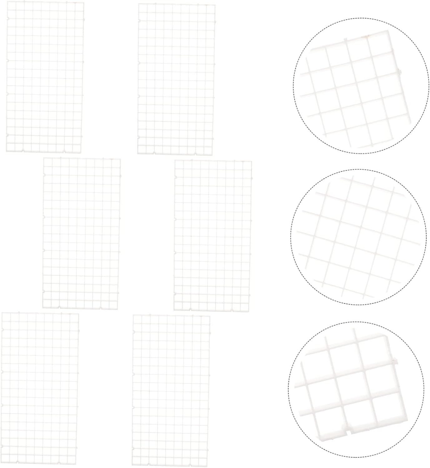 6Pcs Fish Tank Isolation Plate Divider Durable Aquarium Bottom Mesh Divider for Breeding Preventing Fish Easy Installation Fish Tank Accessory