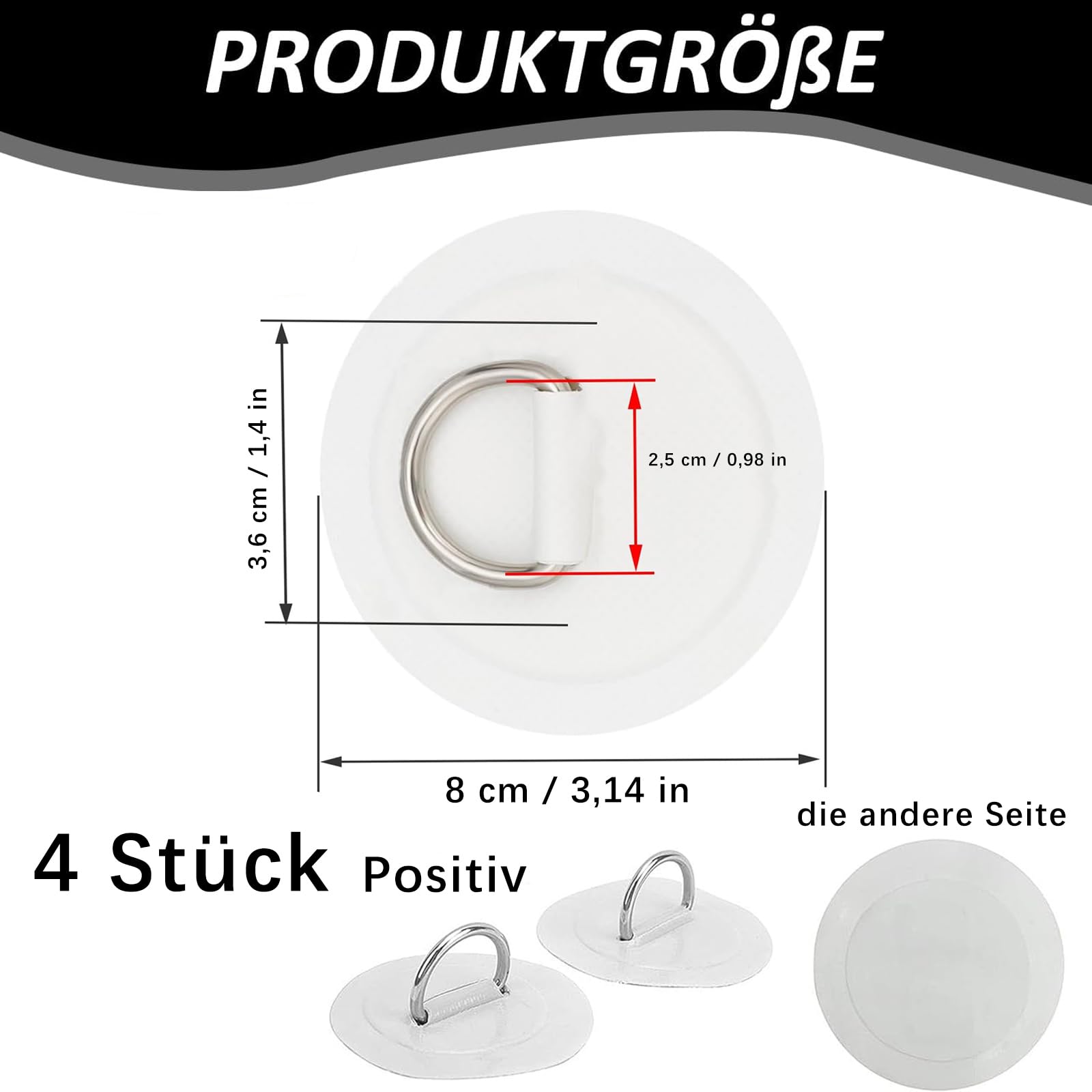 Pierścień D z stali nierdzewnej do pontonu, tratwy, deski SUP