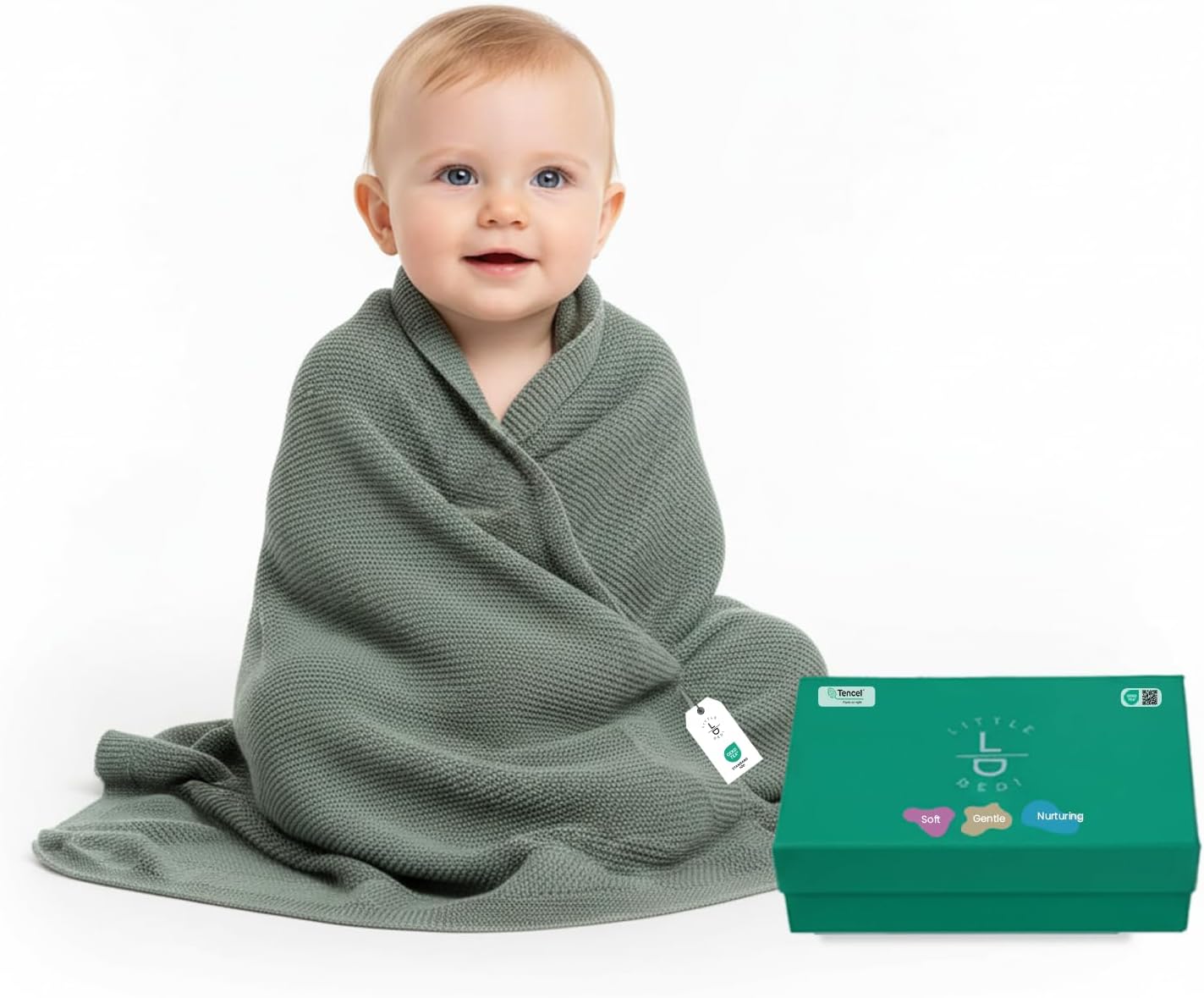 Hypoallergenic Baby Blanket - 30x40 Inches Pink, Oeko-TEX® Certified, Thermal-Regulating, Silky Soft Knit for Girls & Boys - Swaddle, Toddler, or Receiving Blanket