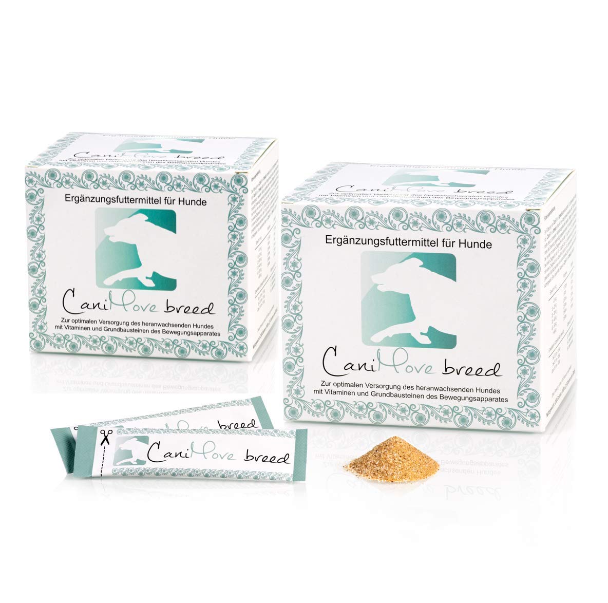 Breed Doppelpack, 2 Pkg mit je 100 Stick-Beuteln (100 x 2,5g), Ergänzungsfutter für Welpen und Junge Hunde für eine optimale Entwicklung von Knochen, Gelenken und Nerven.