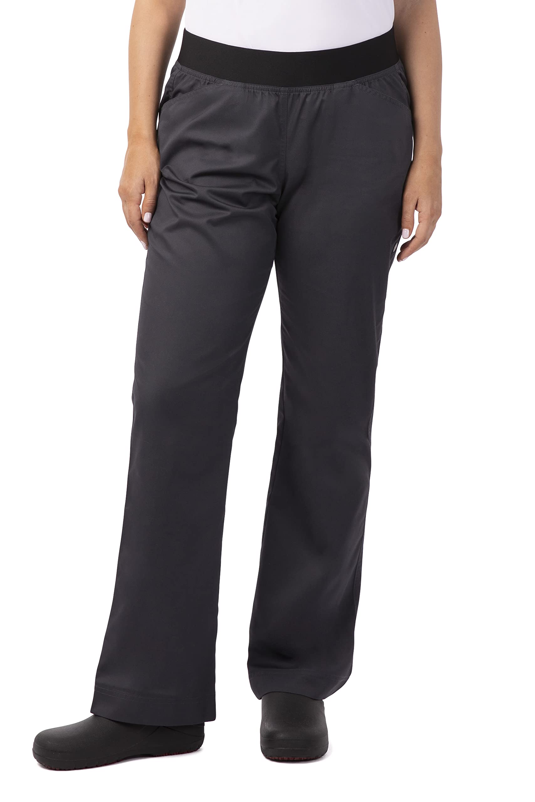 Chef Works Women's Lightweight Slim Chef Pants, Charcoal, M