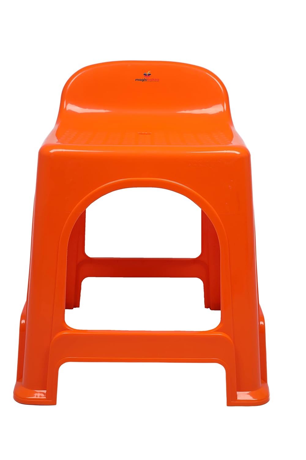 Magicbaksa TikTok Backrest Premium Plastic Stool Chair for Living Room/Bathroom/Garden