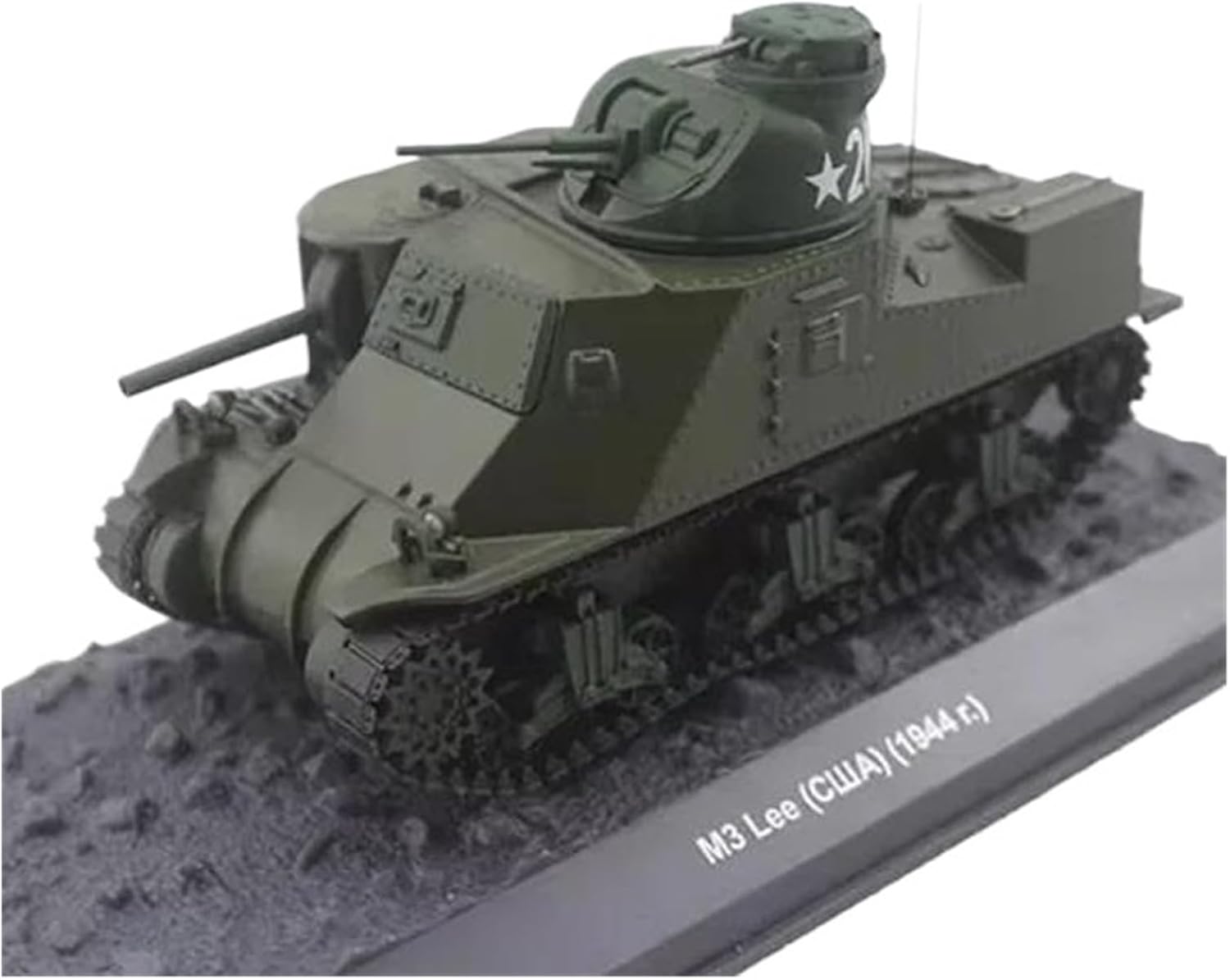Realistic Tank 1:43 Scale for M3 Lee 1944 Medium Tank Model Kit Static Die Casting Collectible Ornament Static Tank Model