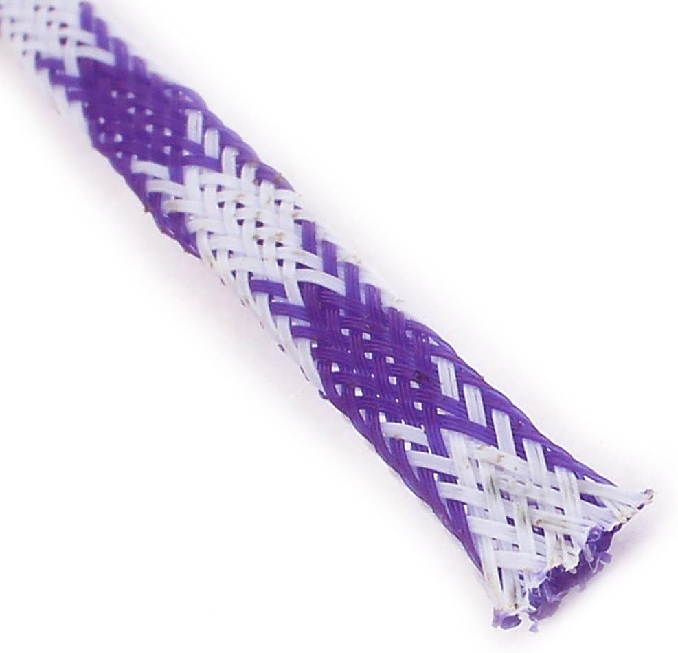 Purple White Expanding Braided Cable Sleeve Sleeving Harness 100M Long