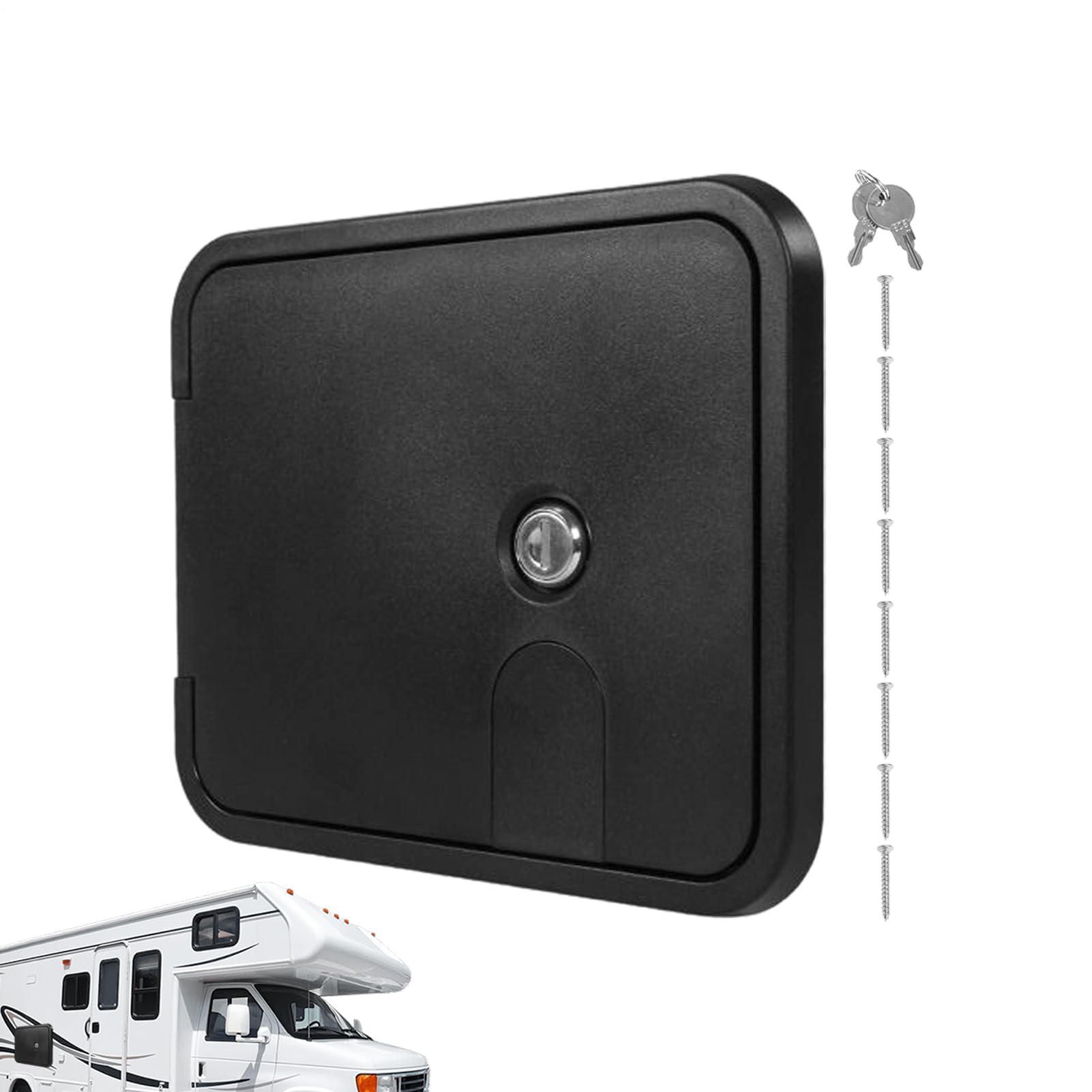Muiltvoe Rv Power Cord Hatch - Rust-Resistant Camper Cover | RV Electrical Access Compartment Door - for Port Floor Inspection