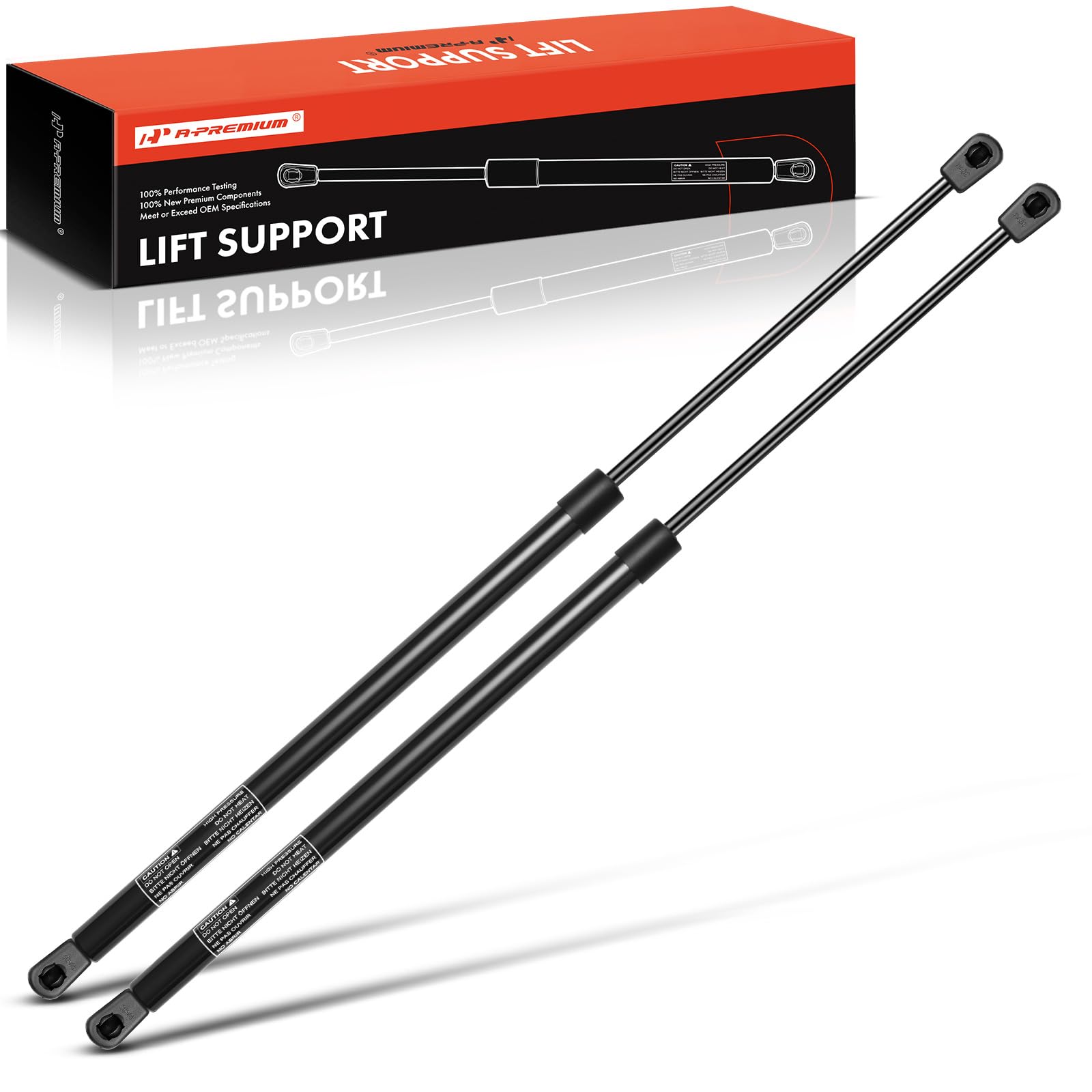 A-Preimum Rear Window Glass Lift Supports Shock Struts Replacement for Jeep Wrangler JK 2007-2010 2-PC Set