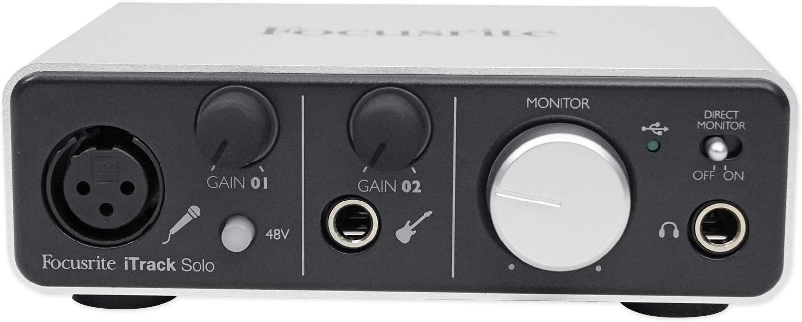 iTrack Solo Audio Interface for Mac, PC, and iPad – USB Audio Interface for Recording, Streaming, and Podcasting with XLR, Line-in, and Professional Software included