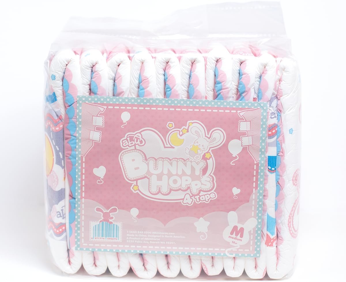 ABU BunnyHopps 4-Tape Adult Diapers - Pack of 10 (Extrra-Large)