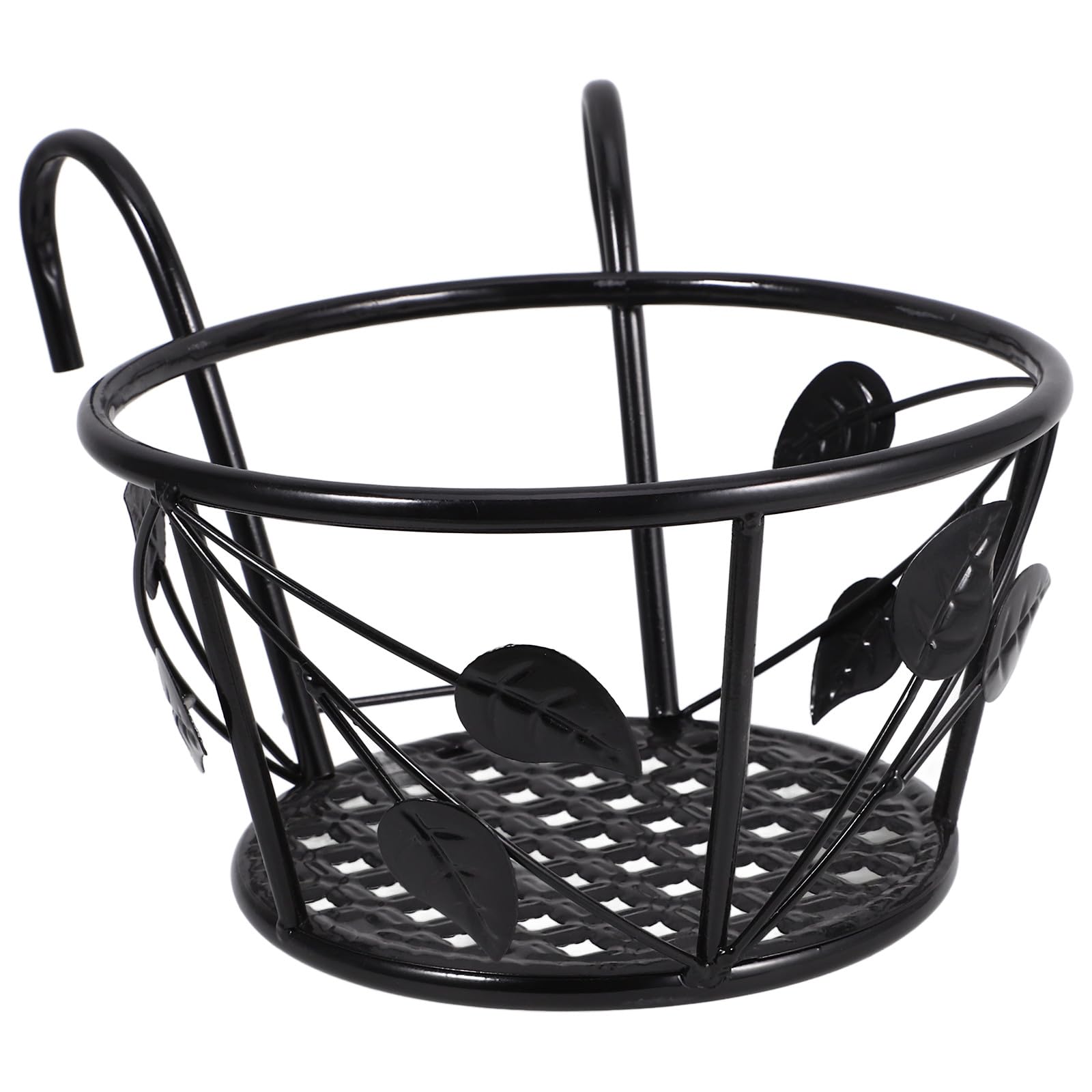 MAGICLULU Ferro Nero Portavaso Sospeso da Ringhiera per Giardino Esterno