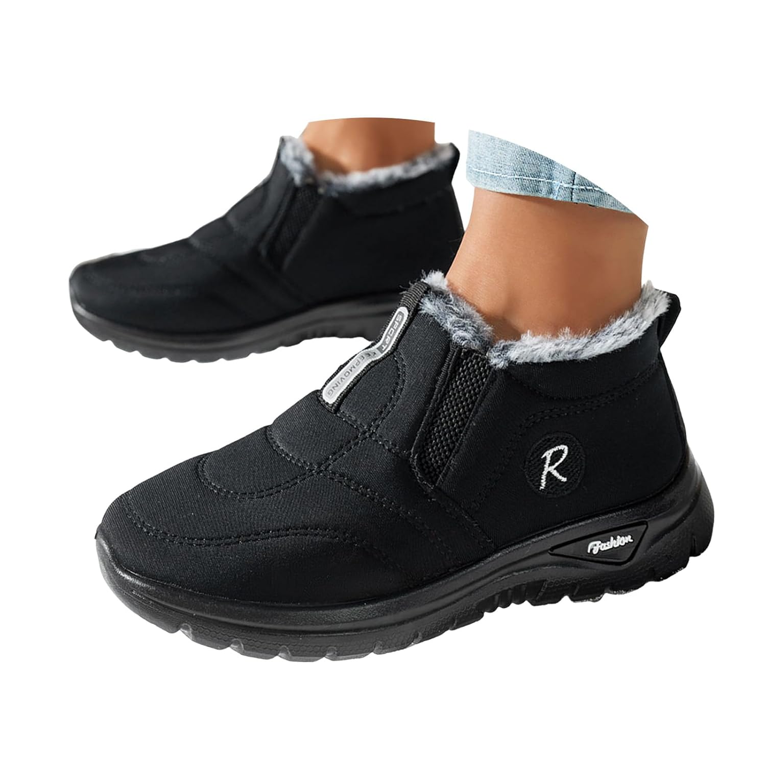 Snow Boots for Women Winter Warm Plush Lined Waterproof Ankle Booties Non-Slip Comfortable Outdoor Snow Shoes Womens Thermal