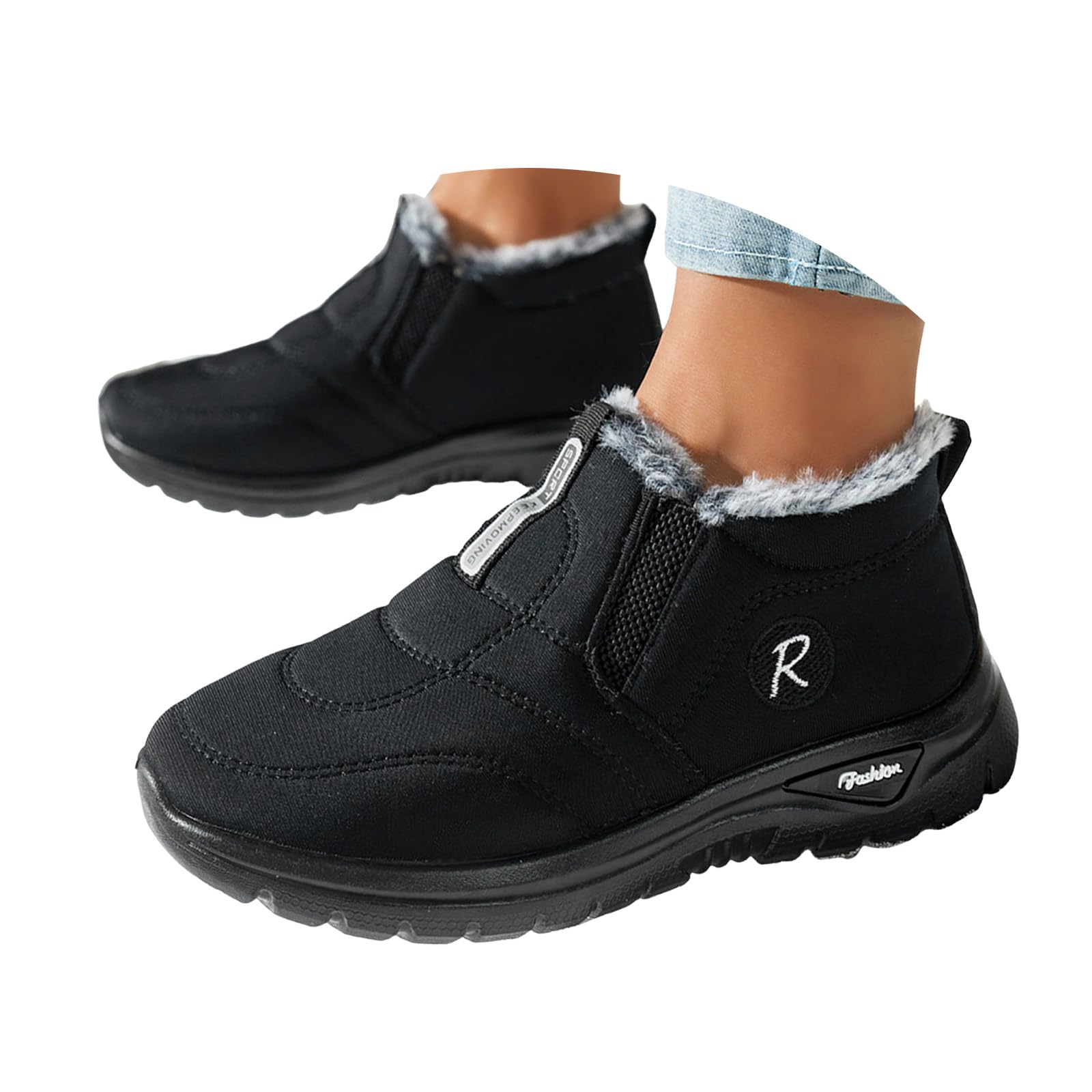 Snow Boots for Women Winter Warm Plush Lined Waterproof Ankle Booties Non-Slip Comfortable Outdoor Snow Shoes Womens Thermal