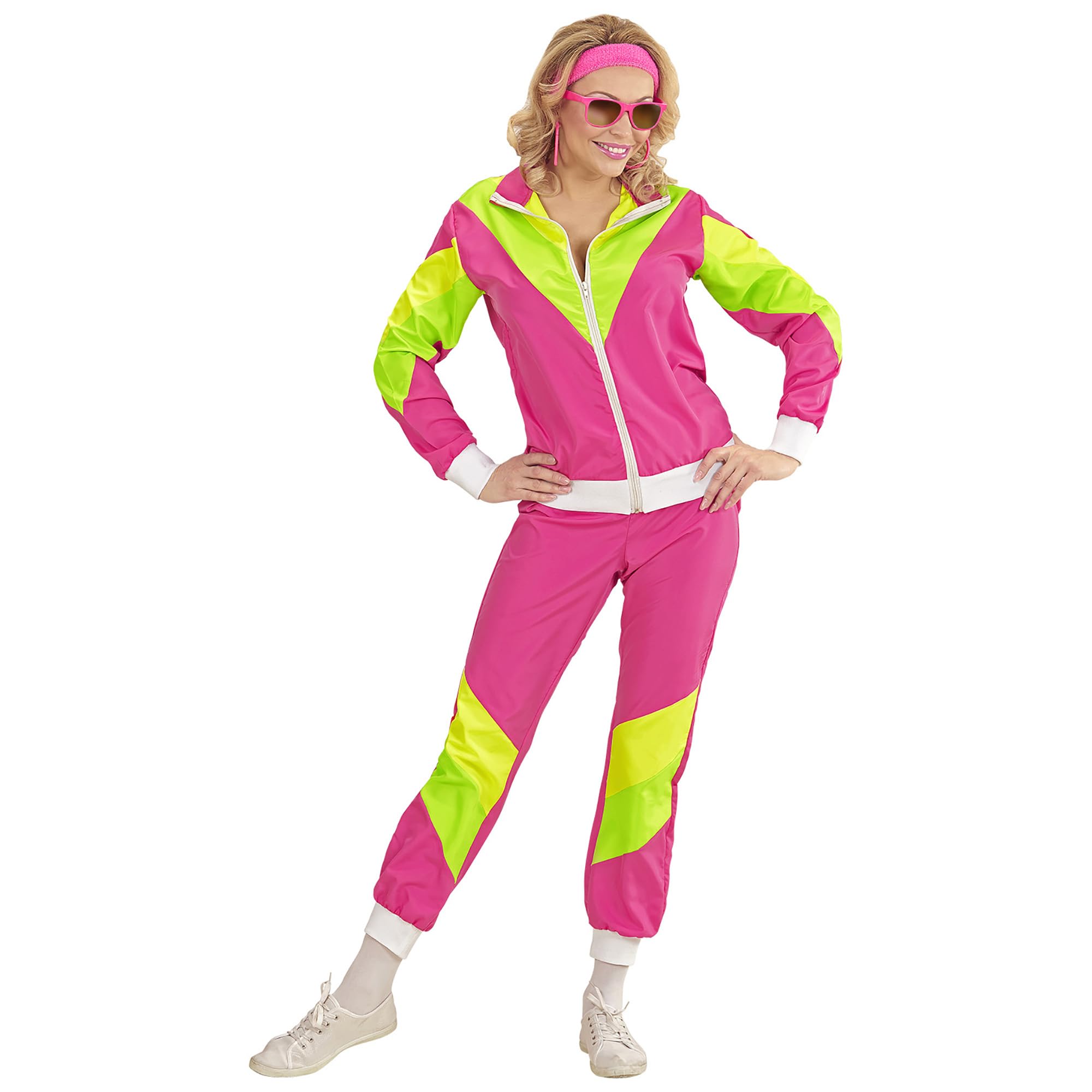 W WIDMANN MILANO Party Fashion - Survêtement des années 80 | Costume avec veste et pantalon au look rétro, survêtement pour le carnaval, les soirées à thème, les festivals
