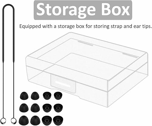 Miniatura 5 de Kit de puntas de oreja para Galaxy Buds 2 SM-R177, cordón de silicona suave antipérdida, correa de cordón para el cuello, auriculares de gel,
