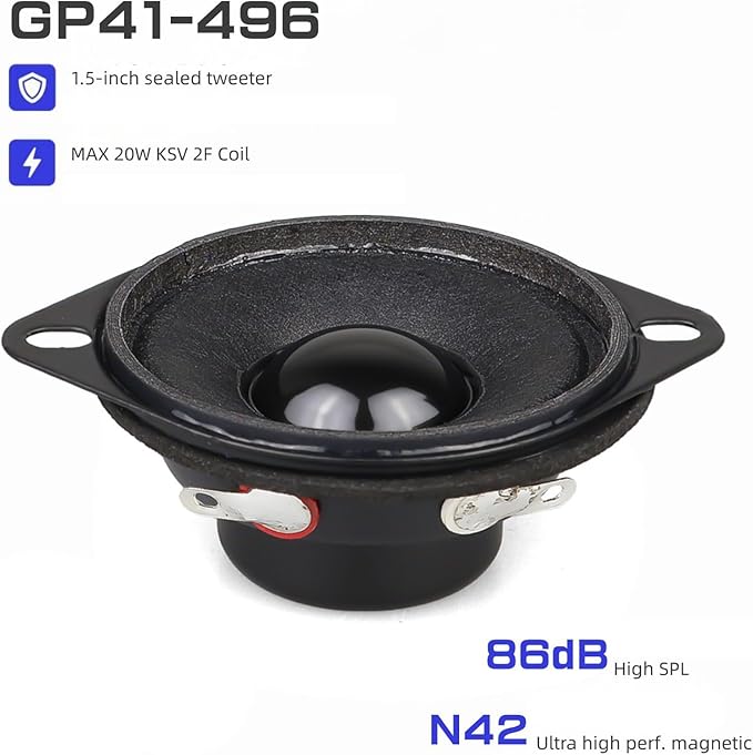 Tweeter 8 Ohm 15W Altavoz de Alta Potencia Detalle de Sonido hasta 20KHz miniatura 8