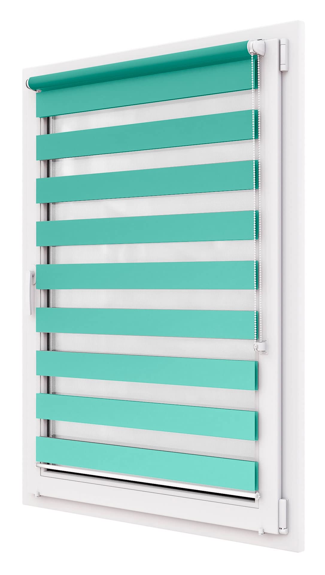 Podwójna roleta bez wiercenia, materiał 75x220 cm, roleta Klemmfix, Easyfix, przepuszczająca światło i zaciemniająca, Day&Night, zaciskowa roleta przeciwsłoneczna, do okien i drzwi