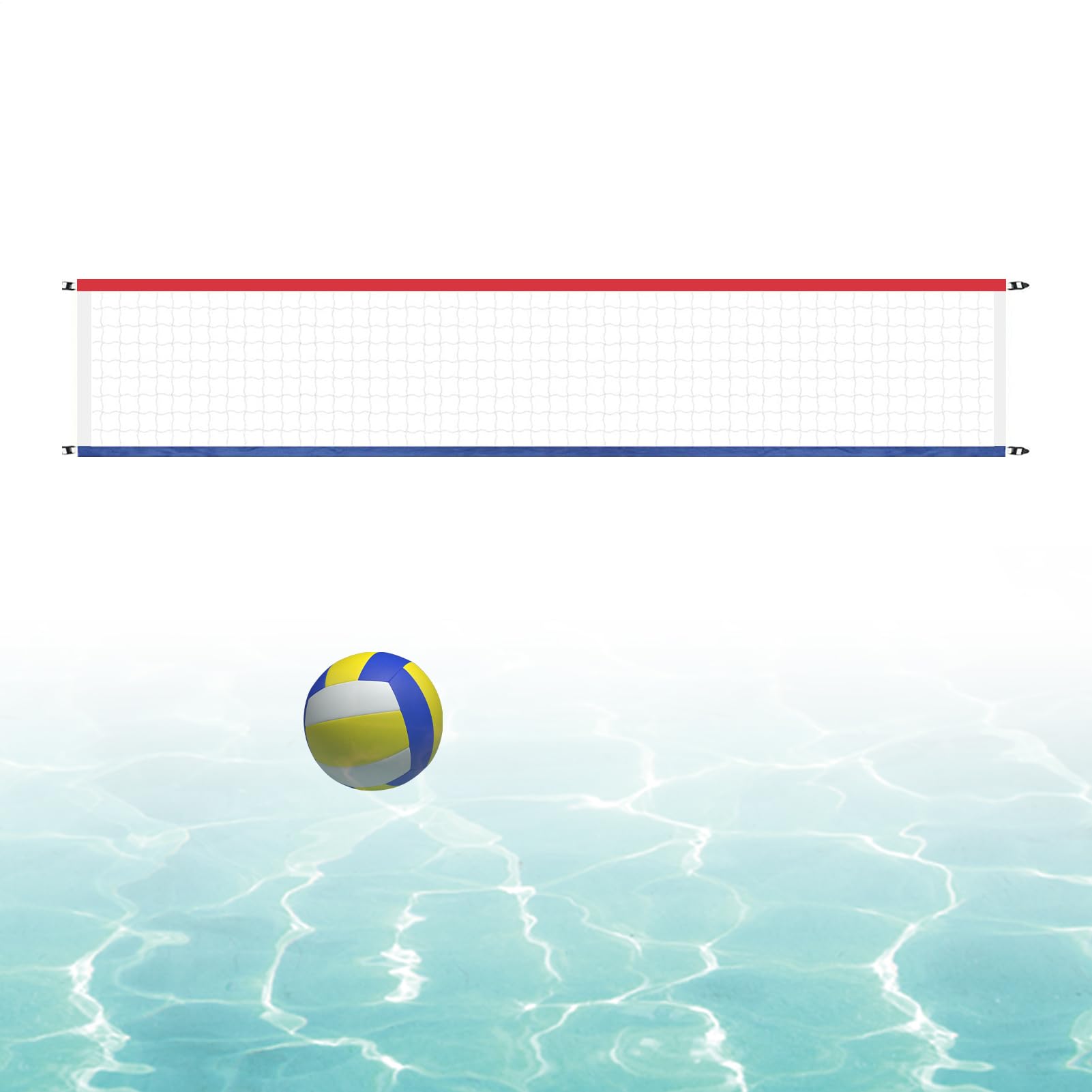 Filet de volley de piscine extérieur réglable pour jeux d'eau - 8