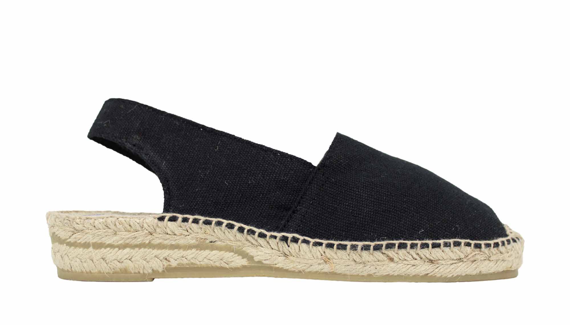 Espadrilles en forme de coin bas fabriquées à la main en Espagne