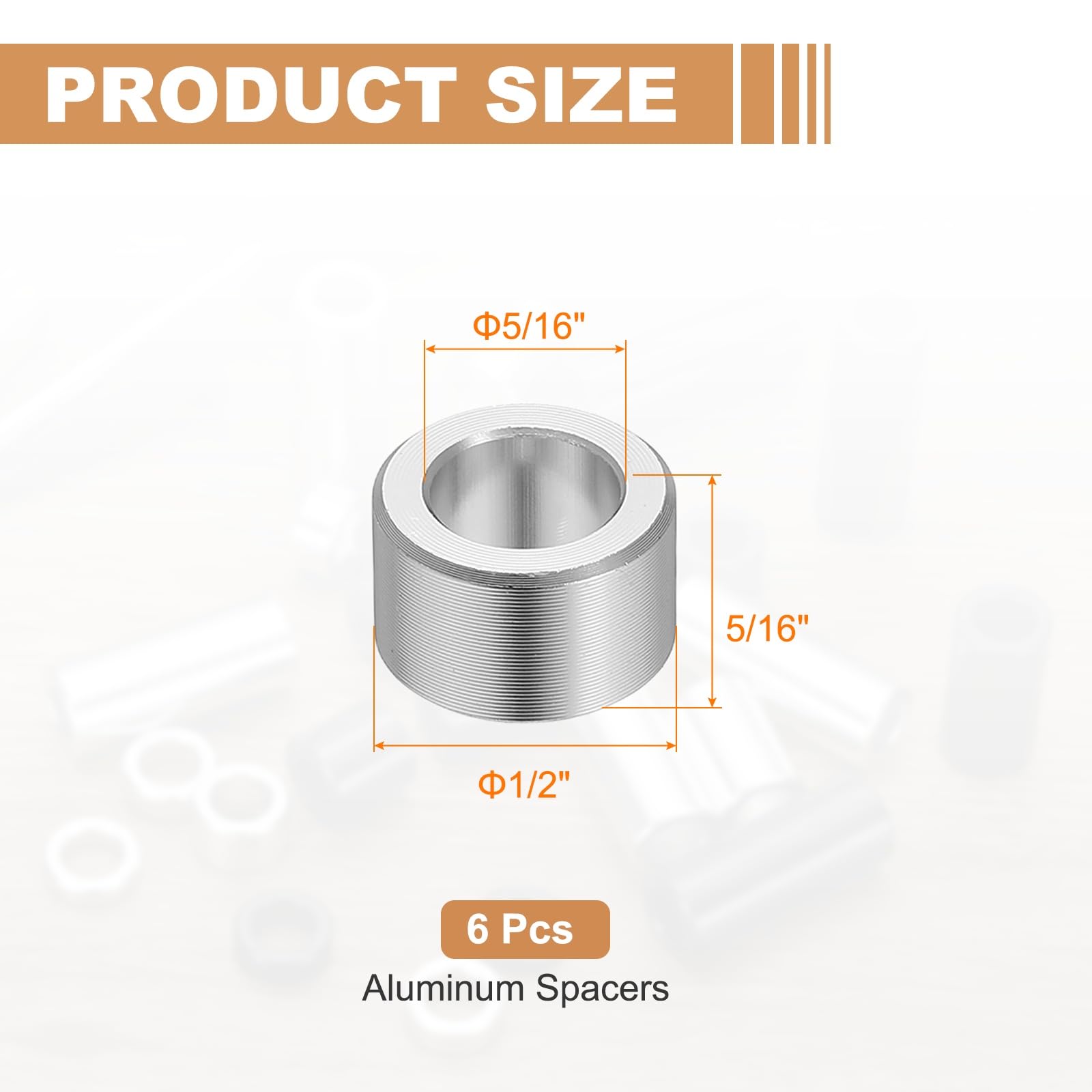 PATIKIL 6PCS Aluminum Spacers - Image 2