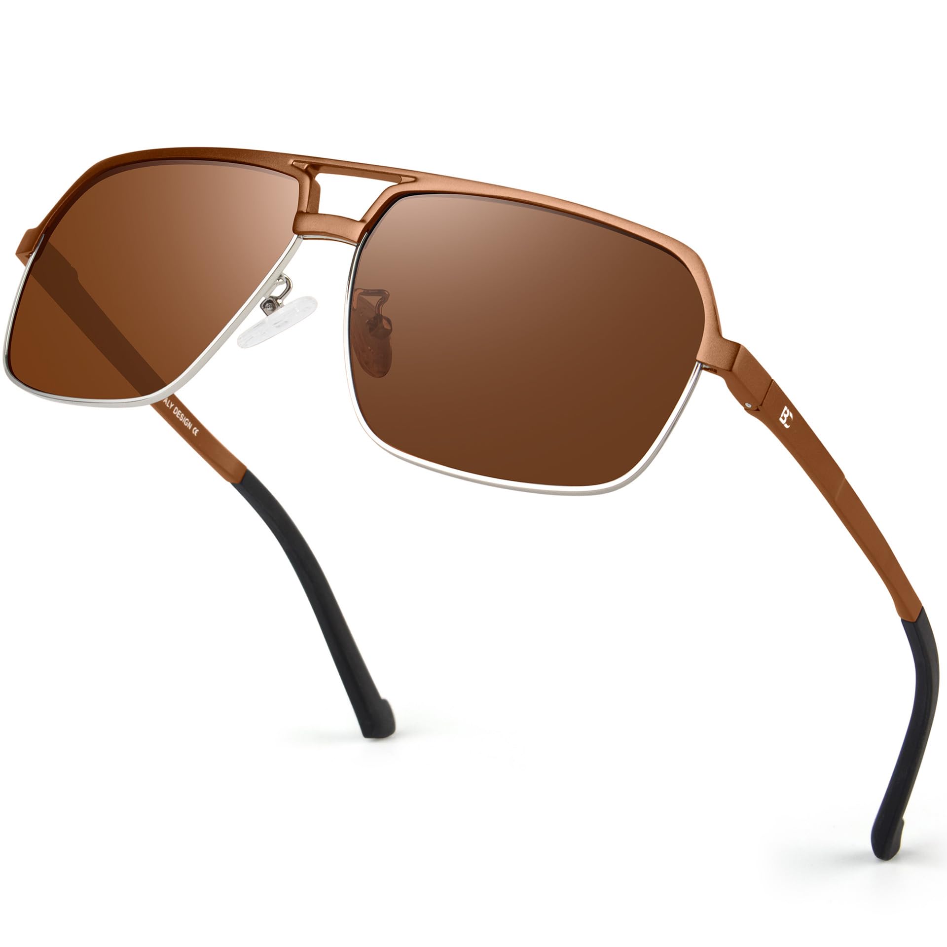Bircenpro Polarisierte Sonnenbrille for Herren klassische - 100% UV Schutz Retro Schwarz Sonnenbrillen Polarisiert for Männer zum Fahren und Angeln