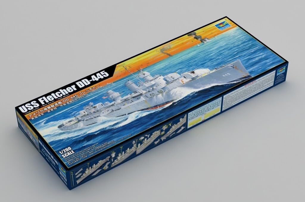03723 1:200 USS Navy Fletcher DD-445 Destroyer Model Assembly Kit