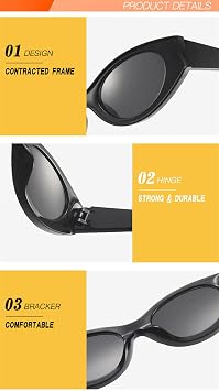 WQZYY&ASDCD Sunglasses Women Men Modern Oval Women Trendy Eyewear Female Sun Glasses Men Punk Shades Male Uv400