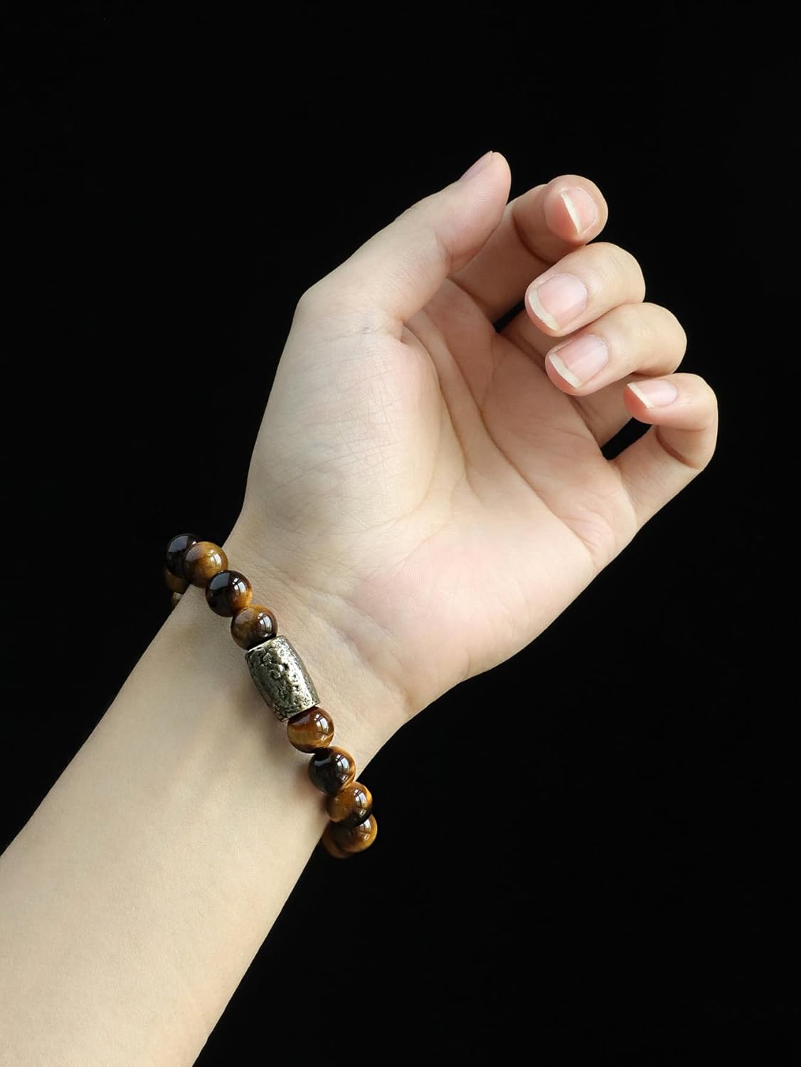 Tiger Eye Bracelet Men Women Natural Stone Bracelets 8/10 mm Tiger Eye Round Beads Stretch Bracelets Jewelry