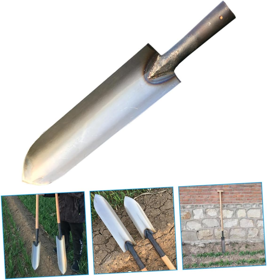 Heavy Duty Steel Garden Shovel for Digging and Transplanting Long Handle for Weeding Outdoor Use Sturdy and Practical Gardening Tool
