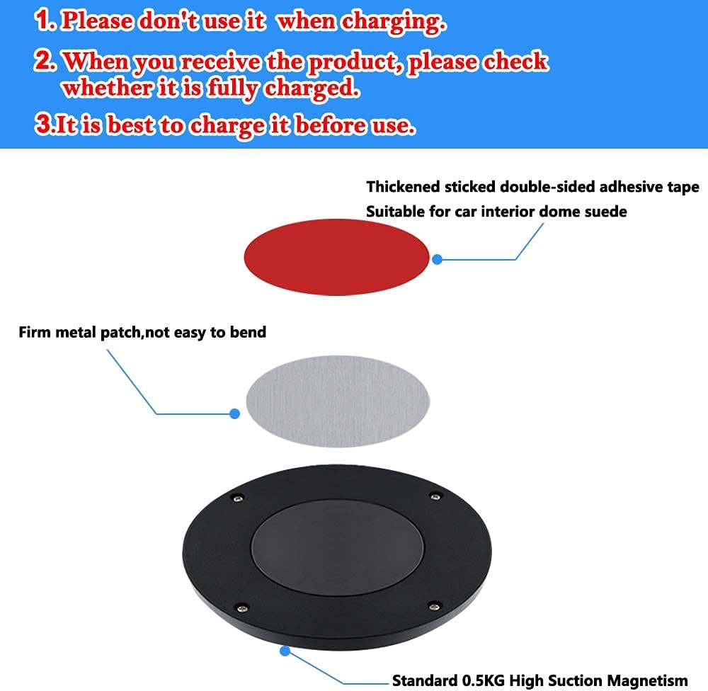 Viesyled USB Rechargeable LED Car Interior Dome Light 12V Bright Multi-Function Trunk Cargo Area Light Car Ceiling Roof Light for Vehicle RV Camping Bedroom Cabinet Stick on Anywhere 3 Colors